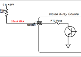 Open Collector Output Example Circuit, High Impedance Load